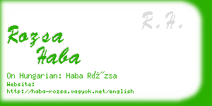 rozsa haba business card